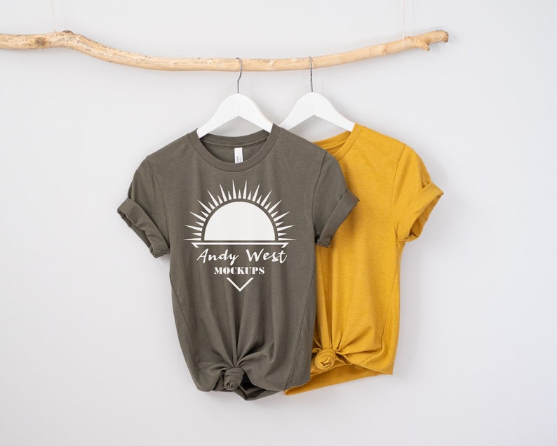 Download Bella Canvas 3001 Heather Mustard mauve military green | Etsy