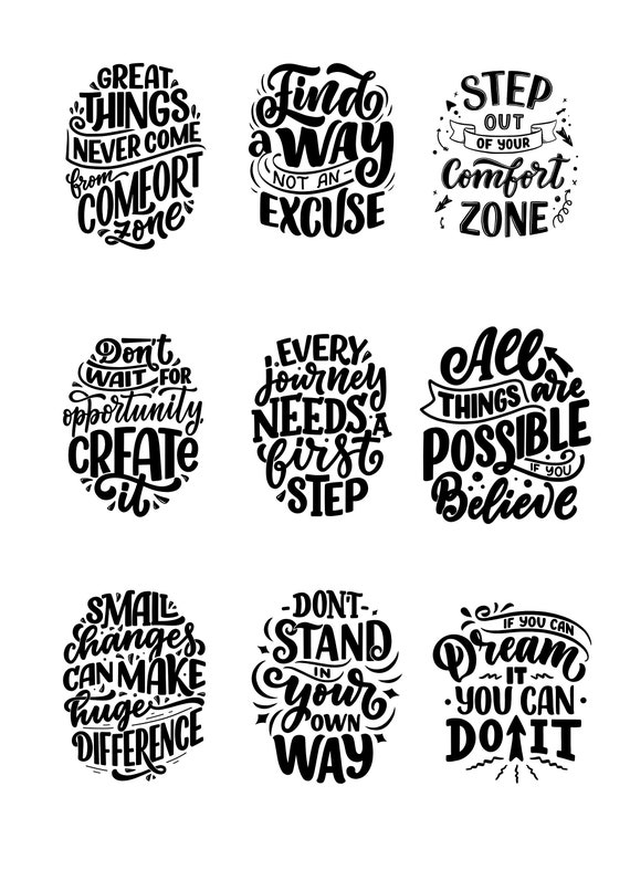 Motivational Quotes Digital Stickers pre-cropped, Motivational Quotes  Digital Stickers for Goodnotes, Inspirational Quotes 