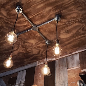 The Manhattan 4 Drop Industrial Ceiling light/ Conduit Light / Vintage / Bedroom Light / Dining Room Light / Lounge Light / Led Lamp