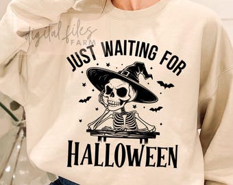 Funny Halloween Vibes SVG PNG: Witch Hat Design (Digital Download