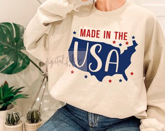 Made in USA Svg Png, 4th of July Svg, Independence Day Svg, Patriotic Svg, Fourth of July Svg, 4th of July Svg Files, Svg files for cricut