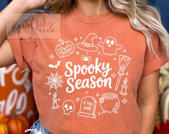 Gruselige Saison SVG PNG: Boho Blumen-Halloween-Design Kürbis-Svg (Digitaler Download)