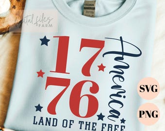 Independence Day, America Land of the free 4th of July Graphics Design, America 250th Anniversary Svg Png, USA Svg, Semiquincentennial Svg