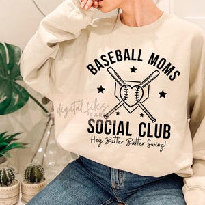 Baseball Mom SVG, Baseball SVG, Home Plate Social Club, Baseball Shirt Svg, Baseball Season, Baseball Family Svg, Hey Batter Batter Swing!
