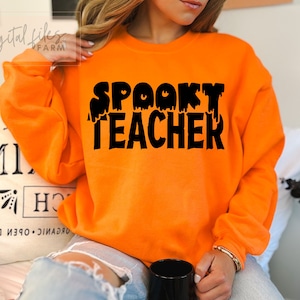 Spooky teacher svg, Halloween shirt gift for teacher, Spooky svg, Halloween teacher svg, Teacher life svg, Halloween Teacher svg cut file