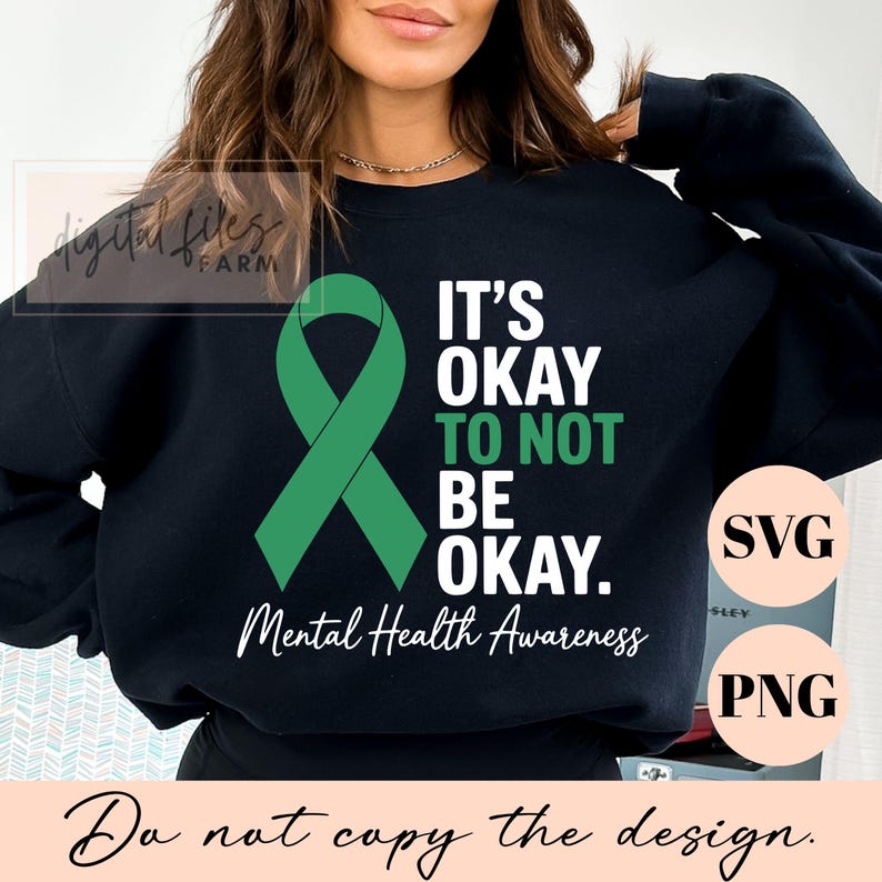Mental Health Awareness SVG PNG, It's Okay to Not Be Okay Svg ...