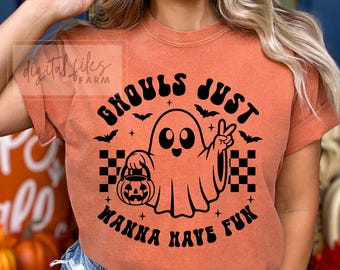 Ghouls Just Wanna Have Fun SVG: Halloween Ghost Cut File (Digital Download)