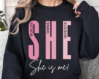 She is Me SVG: Girl Boss Motivational Design (Digital Download)
