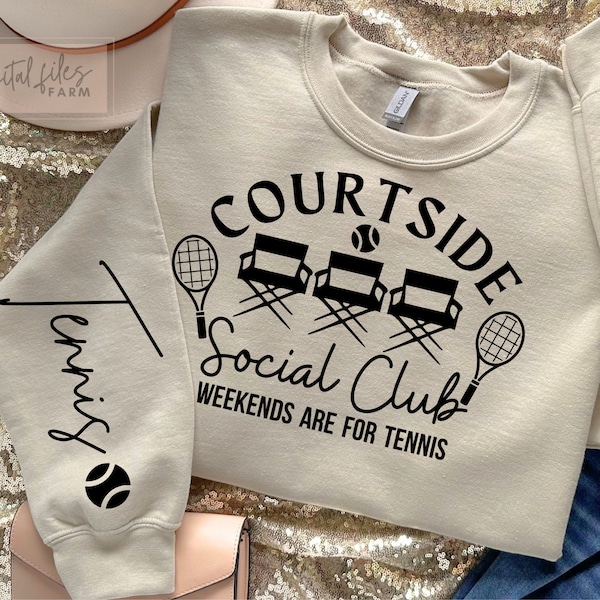 Tennis Mom SVG, Tennis Svg, Courtside Social Club Svg, Tennis shirt svg, Tennis Season, Cheer Tennis Mom Shirt Svg, Love Tennis shirt svg