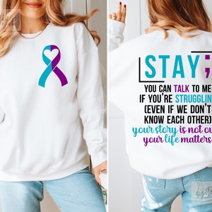 Suicide Prevention Awareness Svg Png, Stay National Suicide Prevention Svg, Awareness Svg, Suicide Prevention Week Shirt Svg Cricut Cut File