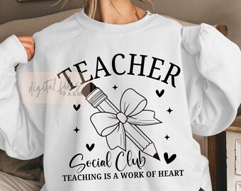 Maestra coqueta SVG: Lazo de lápiz, regreso a clases (Descarga digital)