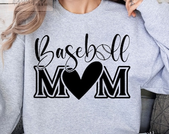 Baseball SVG, Baseball mom svg, Mom svg, Baseball Mom Shirt Svg Design, Baseball heart svg, Trendy Baseball Svg, Sports Mom Svg Cut File