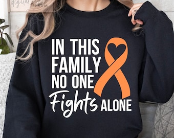 In this family no one fights alone MS Awareness Svg files for cricut, Awareness Svg, Cancer Awareness Svg, MS Awareness Month Svg, MS Svg