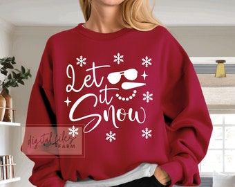 Christmas Svg, Let It Snow SVG, Christmas Snowman Svg, Ornament SVG, Snowman SVG, Snowflake Svg, Hello Winter Svg, Funny Christmas Shirt Svg