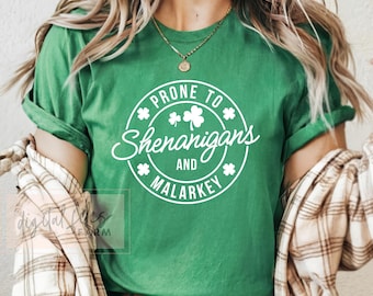 St Patricks Day SVG, Benägen till upptåg och Malarkey SVG, Saint Patricks Day Svg, St Patricks Day T-shirt Svg, Shamrock Svg, Irländsk Svg