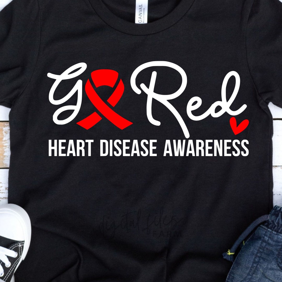 Heart Disease Awareness Svg, Go Red SVG, Go Red for Heart Health Svg