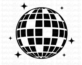 Disco Ball SVG, Star Svg, Ball Svg, Shine Svg, Party Svg File, Dance Svg, Svg Cut File