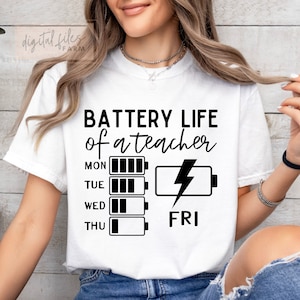 Teacher Svg, Battery of Teacher SVG, Teacher Shirt Svg, Teacher Summer Svg, Difference Maker Svg, Gift To Teacher Svg, Motivational Svg