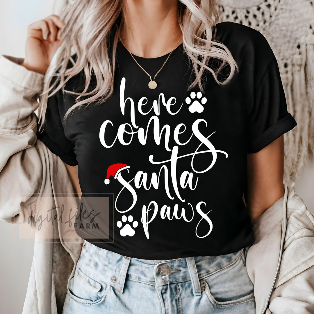 Christmas Svg, Here Comes Santa Paws Svg, Dog Christmas Svg, Christmas ...
