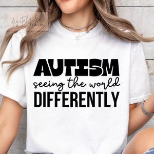 Autism Seeing the World Differently Svg, World Autism Day, Autism Quote Svg, Mental Health, Be Kind Quote, Teacher Svg, SVG files for cricut