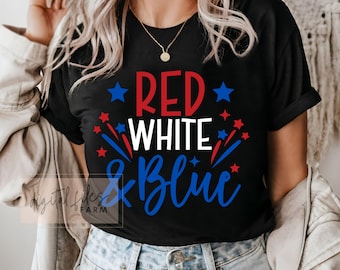 Red White & Blue Svg, 4th of July Svg, USA Svg, 4th of July Svg Designs, Independence Day Svg, American shirt svg, Svg files for cricut