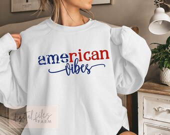America Vibes SVG PNG, 4th of July Svg, Independence Day Svg, America Svg, Patriotic Svg, Fourth of July Svg, 4th of July Shirt Svg design