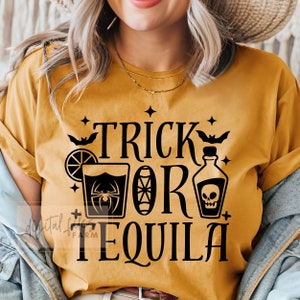 Halloween Svg, Trick or Tequila SVG, PNG, Halloween Shirt Svg, Halloween Party Svg, Spooky Svg, Trick or Treat, Drinking svg, Tequila svg