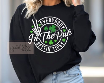 Tipsy St Patrick's Day SVG: Skull Patrick, Pub Design (SVG, PNG)