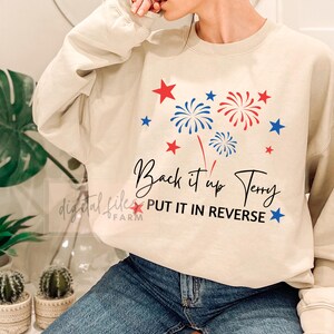 4th of July SVG, Back It Up Terry Put It In Reverse Svg, 4th July, Independence Day Svg, Patriotic, Stars, Flag Svg, Svg files for cricut