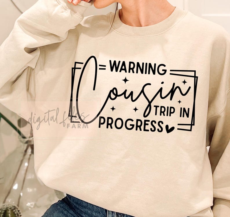 Cousin Trip in Progress SVG PNG: Family Vacation Design (digital ...