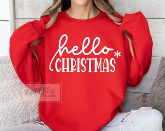 Svg de Navidad, Hola Navidad SVG, PNG, Suéter navideño Svg, Svg de invierno, Svg de Feliz Navidad, Svg de camiseta navideña divertida, Svg de nieve