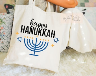 Happy Hanukkah SVG: Star of David, Chanukah PNG Design (Digital Download)