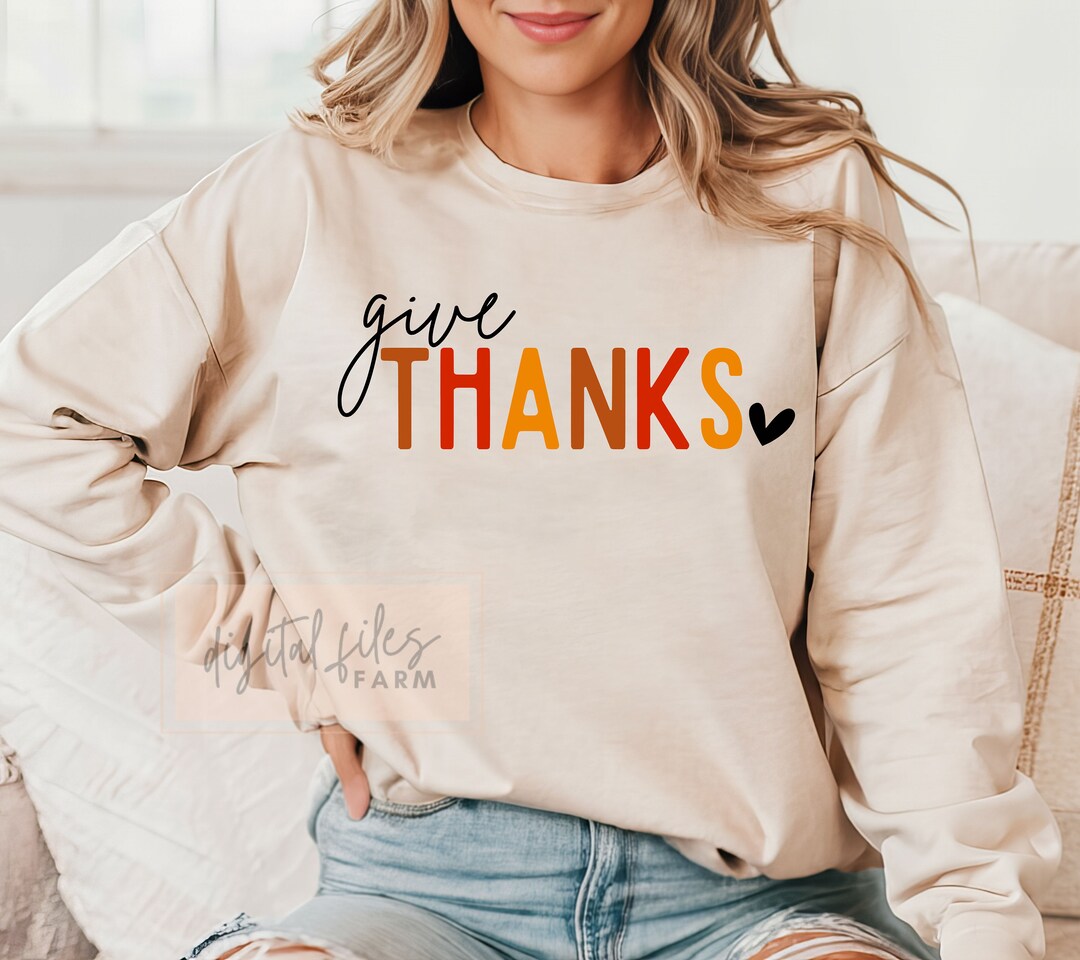 Christian Fall SVG, PNG, Give Thanks SVG, Faith Sublimation ...