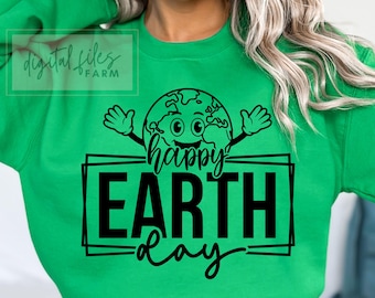 Earth Day SVG PNG, Happy Earth Day Design, April 22 Svg, Save the Earth svg, Environmental svg, Planet Earth Cut File, Protect the Earth SVG