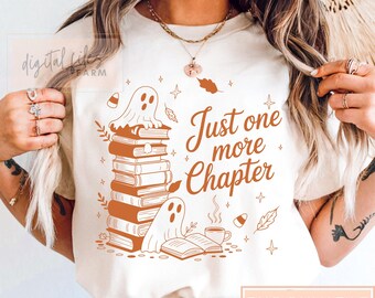 Boo Ghost Reading PNG: Retro Halloween Book Lover Design (Digital Download 4000x4000 px)