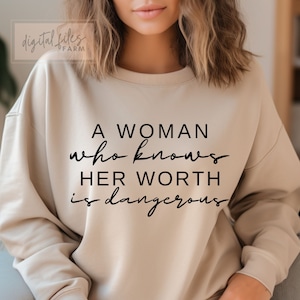 A Woman who knows her worth svg, Woman Empowerment Svg, Motivational Svg, Positive svg, Women Empower, Women Svg, Positive Quotes Svg