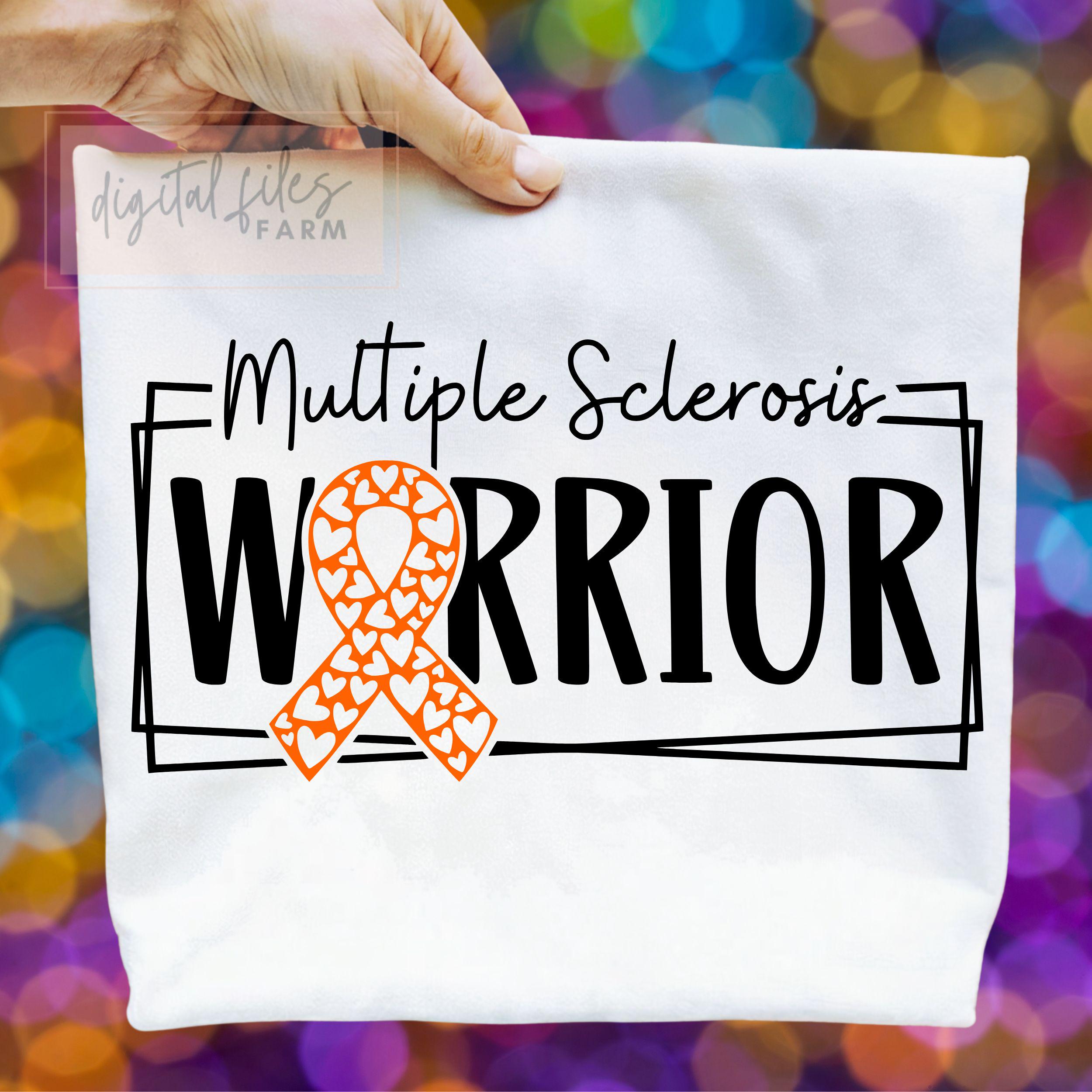 Ms Ribbon Vector Image MS Warrior Orange Ribbon SVG, Multiple Sclerosis Awareness PNG (digital ...