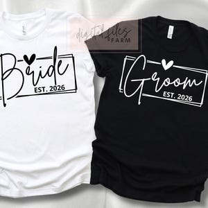 Novia y novio Svg, Novia y novio universitarios 2026 SVG, Sr. y Sra. Svg, Boda Svg, Pareja casada, Luna de miel Svg, Novia y novio camiseta Svg