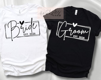 Bride and Groom Svg, Varsity Bride and Groom 2026 SVG, Mr and Mrs Svg, Wedding Svg, Married Couple, Honeymoon Svg, Bride and Groom shirt Svg