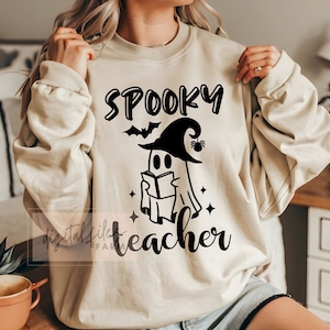 Spooky teacher svg, Halloween shirt gift for teacher, Spooky svg, Halloween teacher svg, Teacher life svg, Halloween svg files for cricut