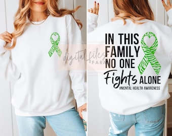 Mental Health Awareness SVG: Ribbon Green, Positive Mindset (Digital Download)
