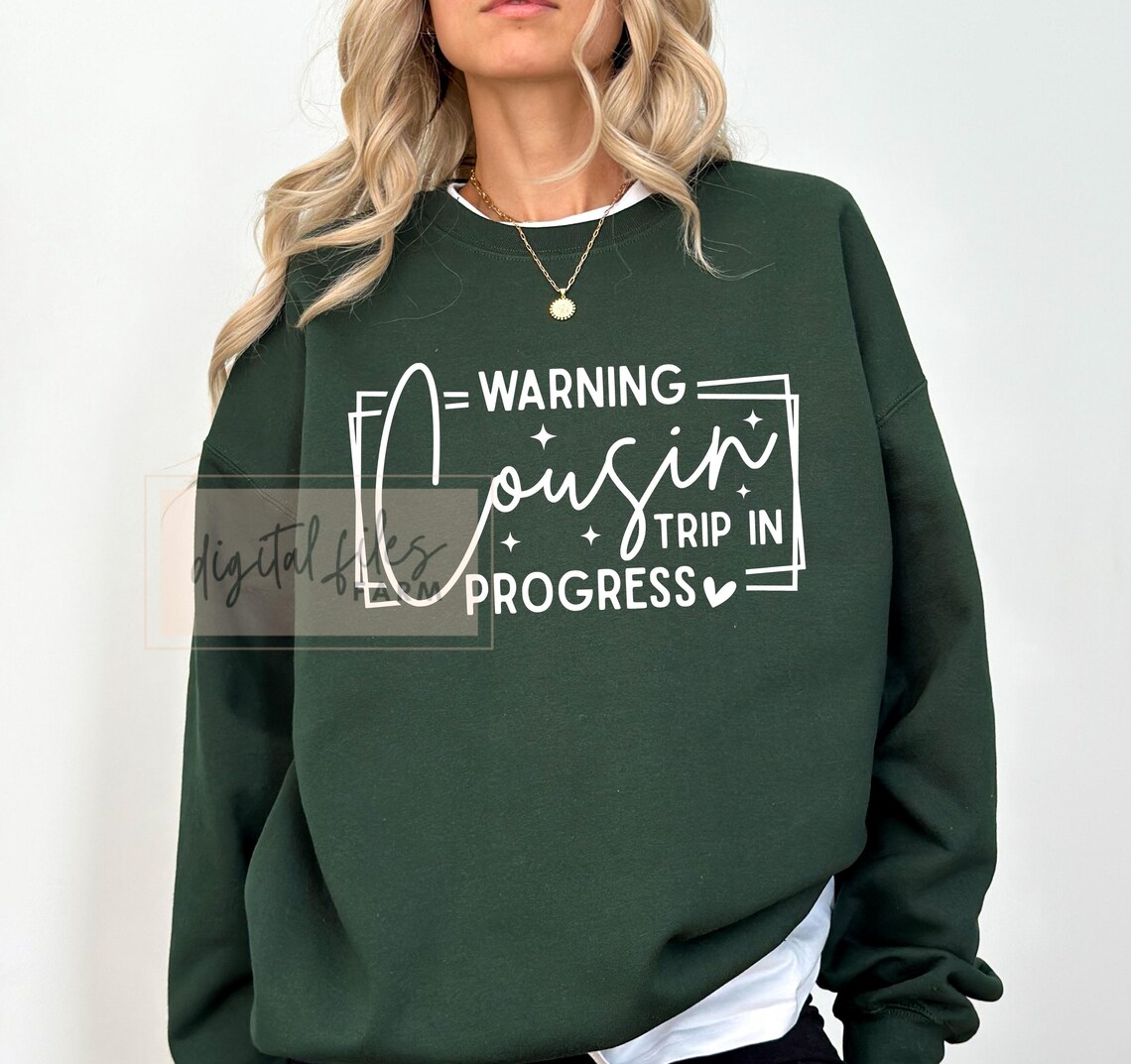 Cousin Trip in Progress SVG PNG: Family Vacation Design (digital ...