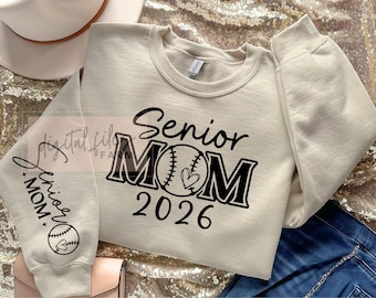 Senior Baseball Softball Mom Svg, Graduation Svg, Baseball Mom Sleeve Shirt Svg, Sports Mom Svg, Game Day Svg, Senior Baseball Mom Shirt Svg