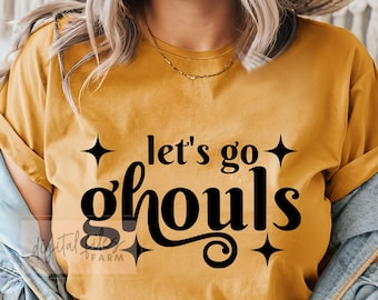 Halloween SVG, Lets Go Ghouls SVG, Zabawna koszulka z duchem na imprezę Halloween SVG, Projekt Ghost Halloween SVG, Pliki do cięcia koszulki na jesień Halloween SVG