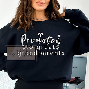 Promoted To Great Grandparents SVG, Grandma Grandpa, Promoted grandma, Baby grandparents svg, Grandparents svg, Svg files for cricut