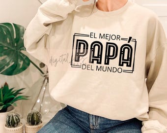 El Mejor Papa Del Mundo SVG - Father's Day Spanish Design (Digital Download)