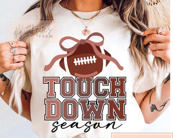 Touchdown Season PNG: Football Mom Design (Digital Download)