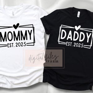 Mommy and Daddy SVG, PNG, Mom Svg, Dad Svg, Pregnancy Announcement Svg, Dad and Mom Svg, Mother Father Svg, Mama Svg, Svg files for cricut