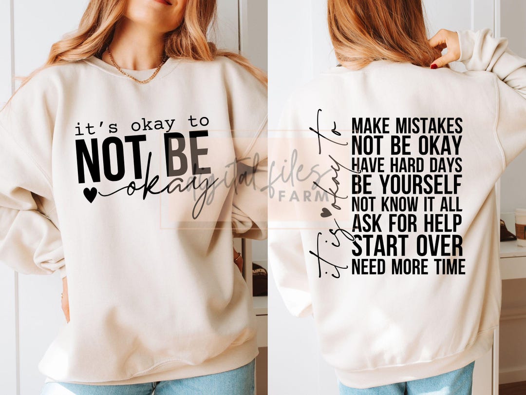 Its Okay to Not Be Okay Svg, Its Okay to Make Mistakes Svg, Mental ...