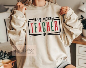 Christmas Svg, Png, Very Merry Teacher Svg, Christmas Teacher svg, Funny Christmas Teacher Shirt svg, Merry Teacher svg, Holiday Teacher Svg